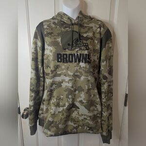 Nike Dri Fit NFL On Field Cleveland Browns Salute To Service Hoodie, Size M